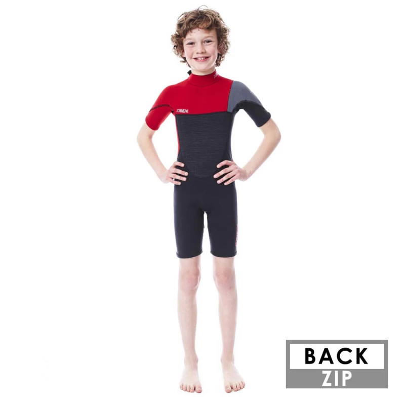 SHORTY JOBE BOSTON 2MM ENFANT BACKZIP ROUGE M – Image 2