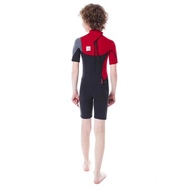SHORTY JOBE BOSTON 2MM ENFANT BACKZIP ROUGE M – Image 7